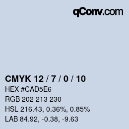 Color code: CMYK 12 / 7 / 0 / 10 | qconv.com