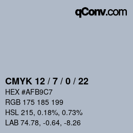 Color code: CMYK 12 / 7 / 0 / 22 | qconv.com