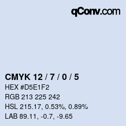 カラーコード: CMYK 12 / 7 / 0 / 5 | qconv.com
