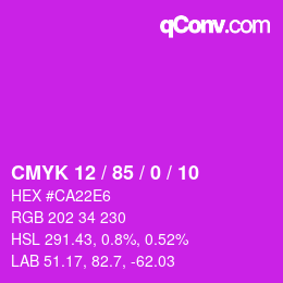 Color code: CMYK 12 / 85 / 0 / 10 | qconv.com
