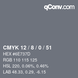 Color code: CMYK 12 / 8 / 0 / 51 | qconv.com