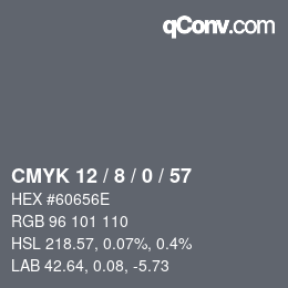 颜色代码: CMYK 12 / 8 / 0 / 57 | qconv.com