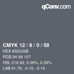 颜色代码: CMYK 12 / 8 / 0 / 58 | qconv.com