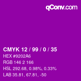 Color code: CMYK 12 / 99 / 0 / 35 | qconv.com