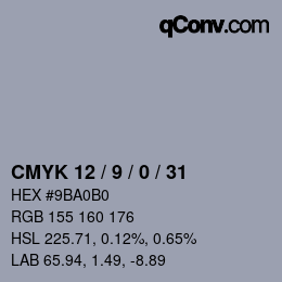 Color code: CMYK 12 / 9 / 0 / 31 | qconv.com