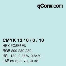 Color code: CMYK 13 / 0 / 0 / 10 | qconv.com