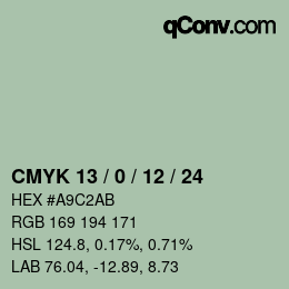 颜色代码: CMYK 13 / 0 / 12 / 24 | qconv.com