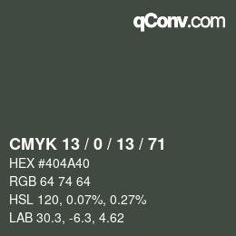 Color code: CMYK 13 / 0 / 13 / 71 | qconv.com