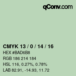 Color code: CMYK 13 / 0 / 14 / 16 | qconv.com