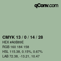 カラーコード: CMYK 13 / 0 / 14 / 28 | qconv.com