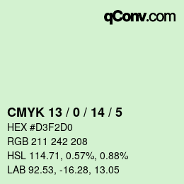 Color code: CMYK 13 / 0 / 14 / 5 | qconv.com