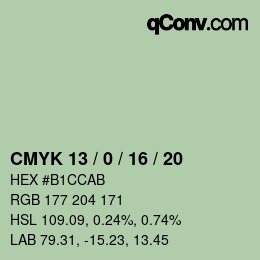 Color code: CMYK 13 / 0 / 16 / 20 | qconv.com