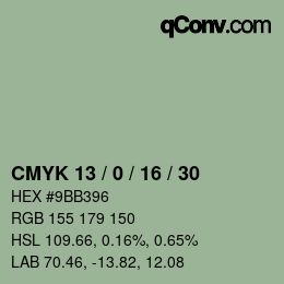 Código de color: CMYK 13 / 0 / 16 / 30 | qconv.com