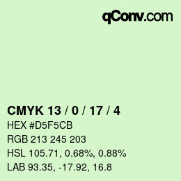 Color code: CMYK 13 / 0 / 17 / 4 | qconv.com