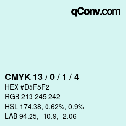 カラーコード: CMYK 13 / 0 / 1 / 4 | qconv.com