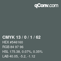 颜色代码: CMYK 13 / 0 / 1 / 62 | qconv.com