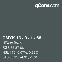 颜色代码: CMYK 13 / 0 / 1 / 66 | qconv.com