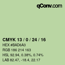 Color code: CMYK 13 / 0 / 24 / 16 | qconv.com