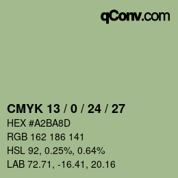 Color code: CMYK 13 / 0 / 24 / 27 | qconv.com