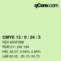 Color code: CMYK 13 / 0 / 24 / 5 | qconv.com