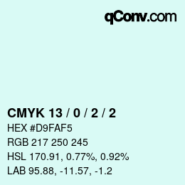 Color code: CMYK 13 / 0 / 2 / 2 | qconv.com