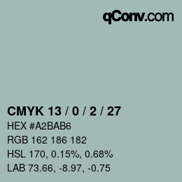 Color code: CMYK 13 / 0 / 2 / 27 | qconv.com