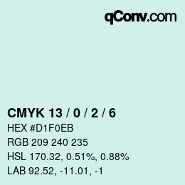 颜色代码: CMYK 13 / 0 / 2 / 6 | qconv.com