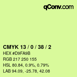 Color code: CMYK 13 / 0 / 38 / 2 | qconv.com