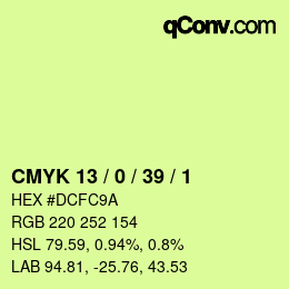 Color code: CMYK 13 / 0 / 39 / 1 | qconv.com