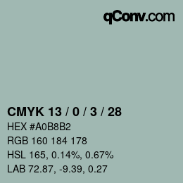 Color code: CMYK 13 / 0 / 3 / 28 | qconv.com