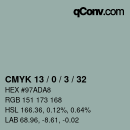 颜色代码: CMYK 13 / 0 / 3 / 32 | qconv.com
