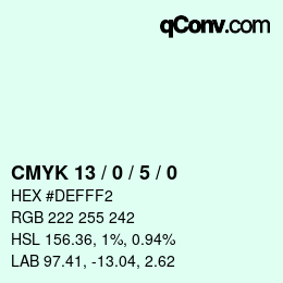 Color code: CMYK 13 / 0 / 5 / 0 | qconv.com