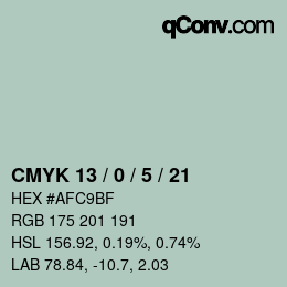 Color code: CMYK 13 / 0 / 5 / 21 | qconv.com