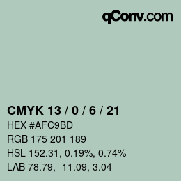 Color code: CMYK 13 / 0 / 6 / 21 | qconv.com