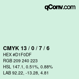 Color code: CMYK 13 / 0 / 7 / 6 | qconv.com