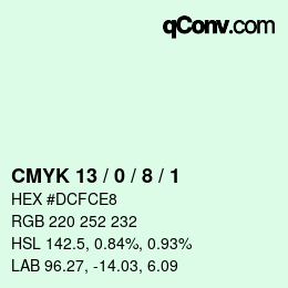 Color code: CMYK 13 / 0 / 8 / 1 | qconv.com