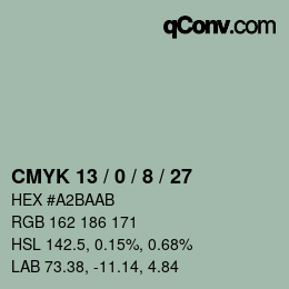 Color code: CMYK 13 / 0 / 8 / 27 | qconv.com