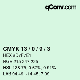 Color code: CMYK 13 / 0 / 9 / 3 | qconv.com