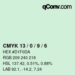Color code: CMYK 13 / 0 / 9 / 6 | qconv.com
