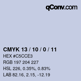 Color code: CMYK 13 / 10 / 0 / 11 | qconv.com