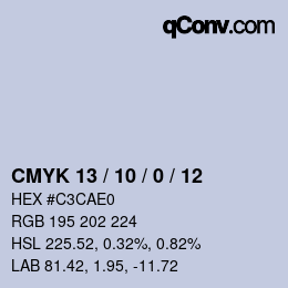 Color code: CMYK 13 / 10 / 0 / 12 | qconv.com