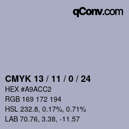 Color code: CMYK 13 / 11 / 0 / 24 | qconv.com