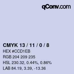Color code: CMYK 13 / 11 / 0 / 8 | qconv.com