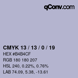 Color code: CMYK 13 / 13 / 0 / 19 | qconv.com