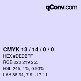 カラーコード: CMYK 13 / 14 / 0 / 0 | qconv.com