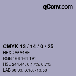 Color code: CMYK 13 / 14 / 0 / 25 | qconv.com