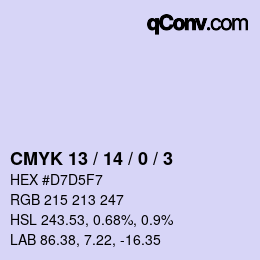 カラーコード: CMYK 13 / 14 / 0 / 3 | qconv.com