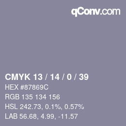 Color code: CMYK 13 / 14 / 0 / 39 | qconv.com