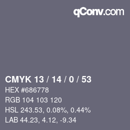 Color code: CMYK 13 / 14 / 0 / 53 | qconv.com