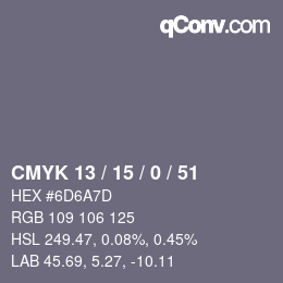 Color code: CMYK 13 / 15 / 0 / 51 | qconv.com